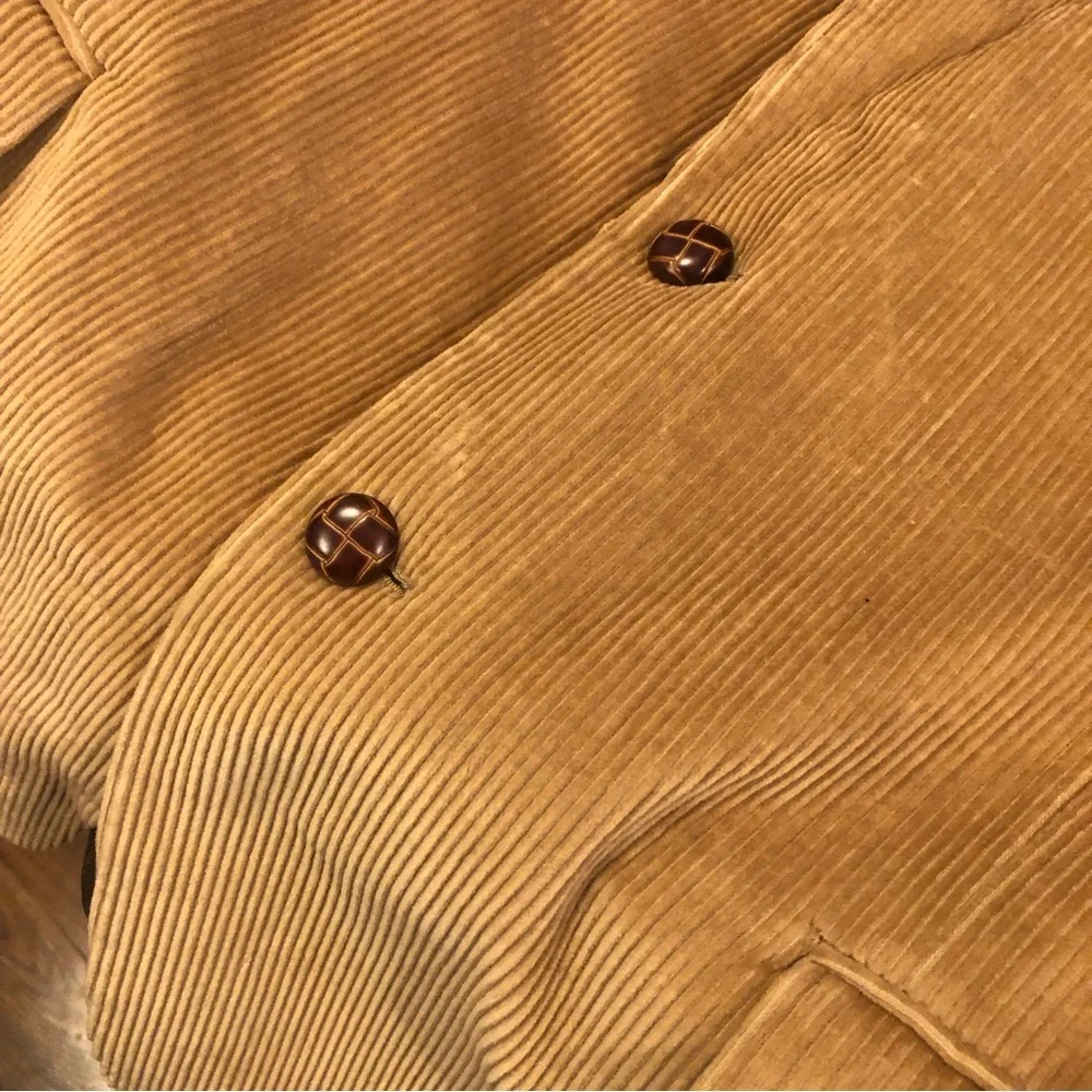 RALPH LAUREN Corduroy Blazer With Elbow Patches Paisley Lining 44LONG